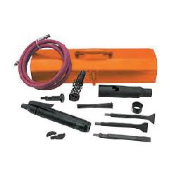 Cleco B1-CNB-LT-RD-K B1 Inline Square Pneumatic Chisel and Needle Scaler Kit, 1 in Dia Bore, 4600 bpm, 1.1 in L Stroke, 90 psi