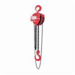 Coffing Hoists 08910W LHH Hand Chain Hoist, 1 ton Load, 10 ft H Lifting, 11-13/16 in Min Between Hooks, 1-1/8 in Hook Opening, 53 lb Rated