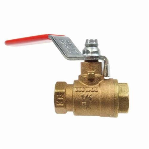 Coilhose 21104F Ball Valve, 1/4 in Nominal, FPT End Style, Forged Brass Body, Brass PTFE (PTFE) Seal Softgoods, Import