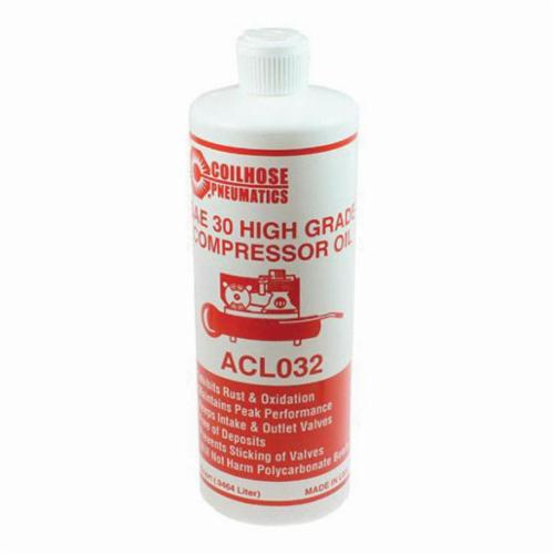 Coilhose ACL032-P12 Air Compressor Oil, 32 oz Flip Top Bottle, Petroleum Odor/Scent