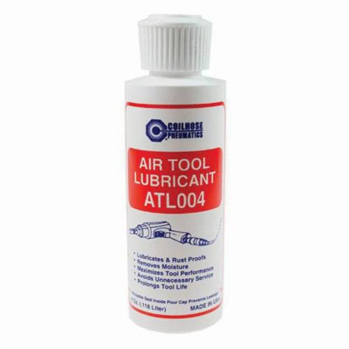Coilhose ATL004 Air Tool Lubricant, 4 oz Flip Top Bottle, Petroleum Odor/Scent, Liquid Form, Yellow