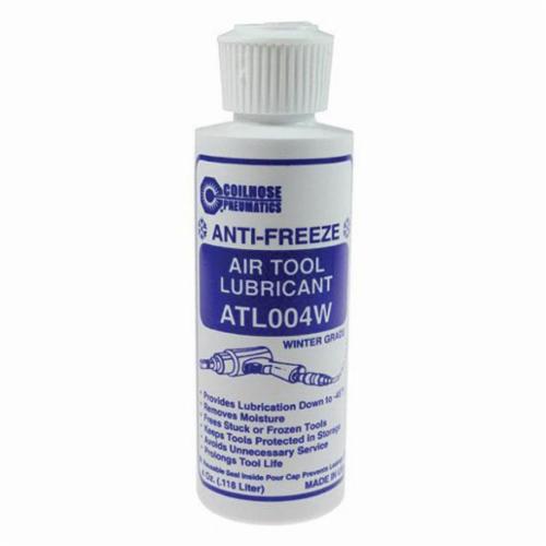 Coilhose ATL004W Air Tool Lubricant, 4 oz Flip Top Bottle, Petroleum Distillates Odor/Scent, Liquid Form, Dark Amber