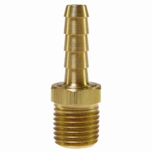 Coilhose B0402 Rigid Barb Fitting, 1/8 in Nominal, MPT End Style, Brass, Domestic
