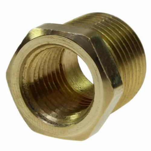 Coilhose B20604 Hex Head Reducer Bushing, 3/8 x 1/4 in Nominal, MNPT x FNPT End Style, Brass, Domestic