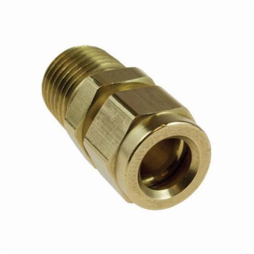 Coilhose CRM0404 Hose-to-Pipe Adapter With Nylon Coil, 1/4 in, Hose x MPT Rigid, Brass, Domestic