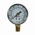 Coilhose GB14160 Analog Dry Round Pressure Gauge, 0 to 160 psi Pressure, 1/4 in MNPT Connection, 2 in Dia Dial, +/- 3-2-3 % Accuracy