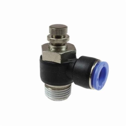 Coilhose SC690402 Econolock Speed Control Elbow, For Use With: Pneumatic Actuators, 1/8 in MNPT Port, Brass