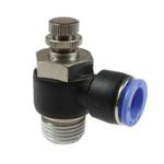 Coilhose SC692502 Econolock Speed Control Elbow, For Use With: Pneumatic Actuators, 1/8 in MNPT Port, Brass