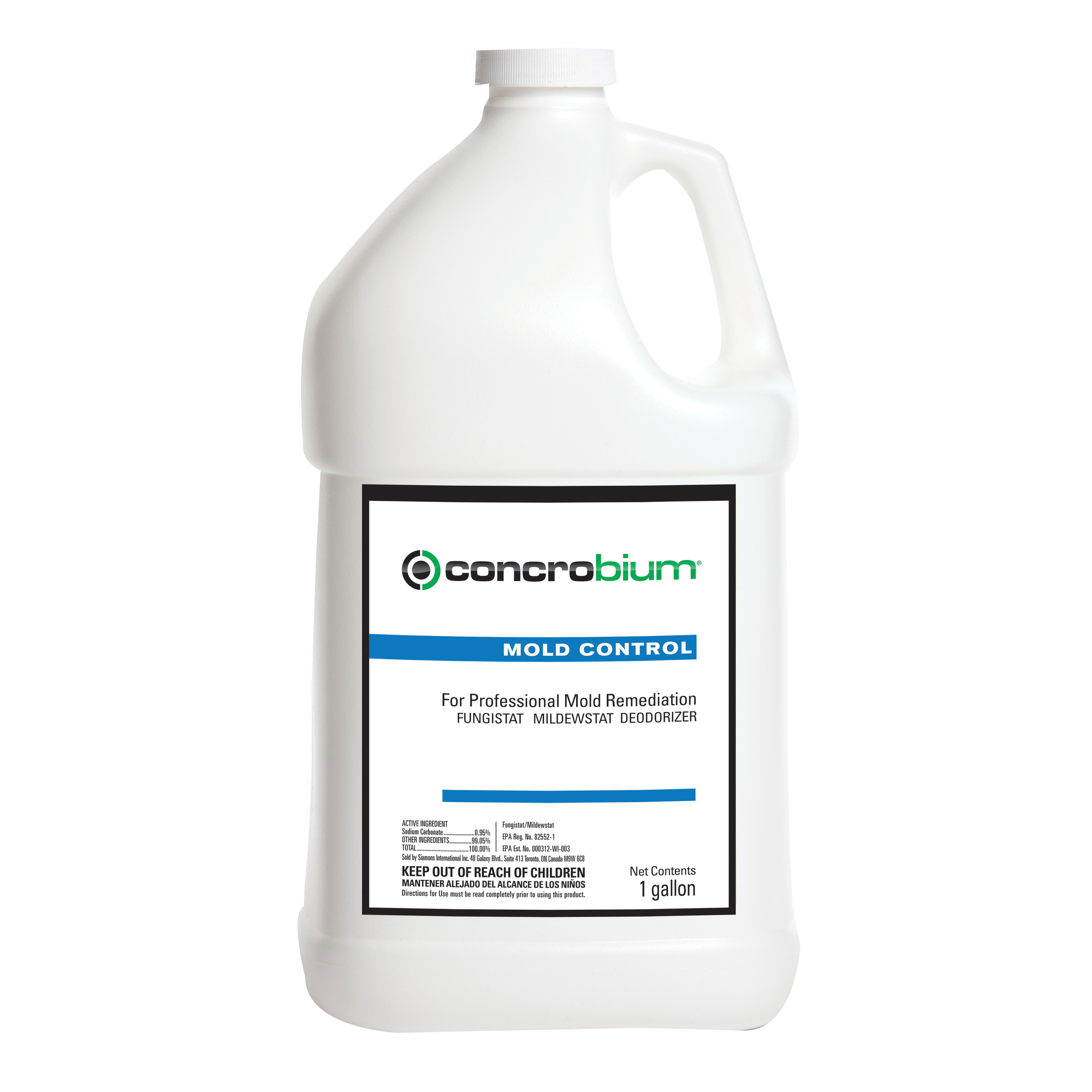 Concrobium Pro 625001 Mold Control, 1 gal Bottle, Odorless Odor/Scent, Clear, Liquid Form