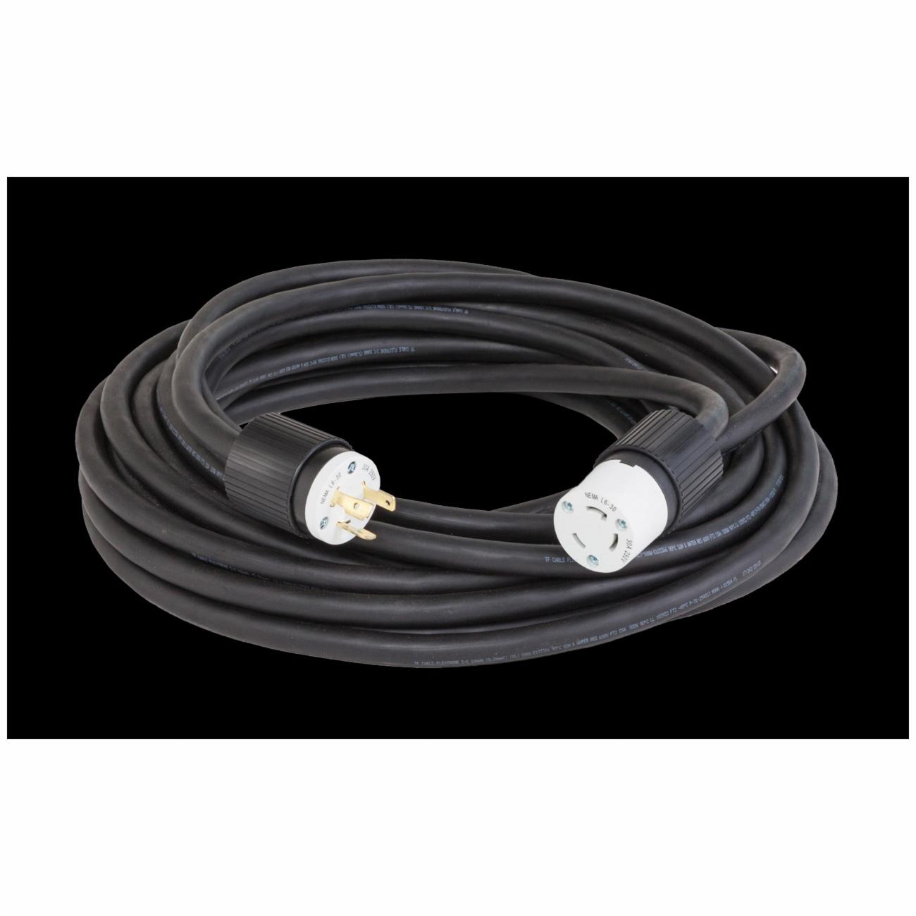 Construction Electrical 1030 Type SOOW Temporary Power Cord, 250 V, 30 A, 100 ft L Cord, 3 Conductors