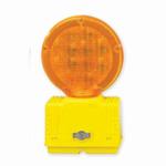 Cortina 03-10-3WAY6V Barricade Light, Yellow/Amber, 7 in Dia Head, Polyethylene Housing, Fresnel Glass Lens, 6 V with Photocell, Bolt Mount