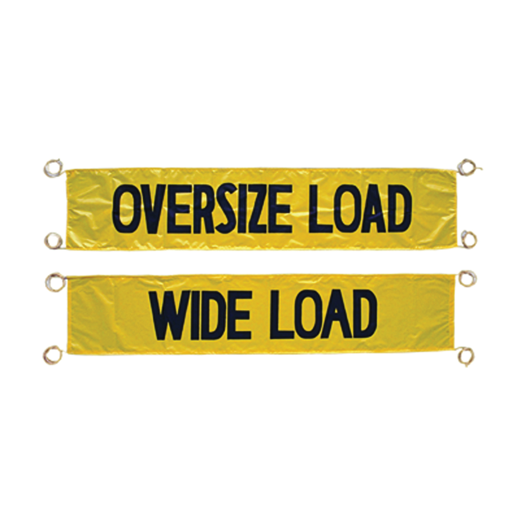 Cortina 03-11-000 Highway Banner, 18 in H x 96 in W, Black on Yellow, Vinyl