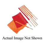 Cortina 03-229-3404 Heavy Duty Warning Flag With 3/4 x 30 in Wooden Dowel, 18 in H x 18 in W, Orange, Reinforced Vinyl