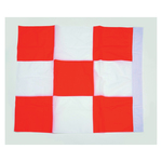 Cortina 03-229-3423 Heavy Duty Airport Warning Flag, 36 in H x 36 in W, Orange/White, Nylon