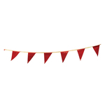 Cortina 03-400 Pennant, 12 in H x 9 in W, 100 ft OAL, Red, Vinyl