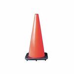 Cortina 03-500-05 DW-Series Non-Reflective Traffic Cone With Black Base, 18 in H, Red/Orange Cone, Specifications Met: MUTCD Standard, NCHRP 350