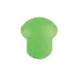 Cortina 97-1812-1 A-10 Bargard Rebar Cap, 3 in L, 1-3/4 in ID, Lime