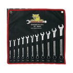 Cougar Pro M950 Combination Wrench Set, 11 Pieces, 7 to 19 mm, Polished Chrome/Mirror Polished