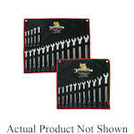 Cougar Pro M958 Combination Wrench Set, 18 Pieces, 7 to 24 mm, Polished Chrome/Mirror Polished