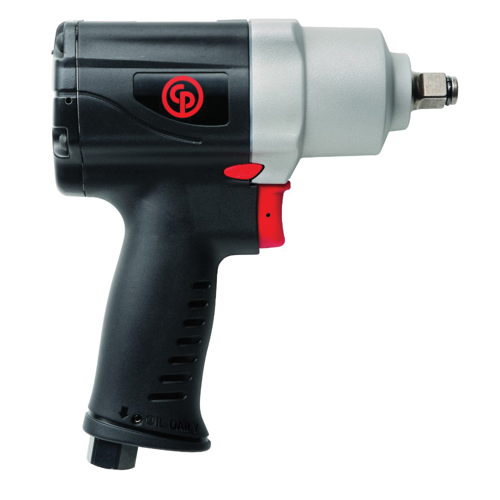CP 8941077390 Impact Wrench, 1/2 in Drive, 68 to 414 N-m Forward/ 610 N-m Reverse Torque, 20 cfm Air Flow, 6.4 in OAL