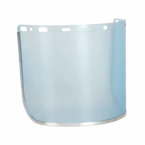 Crews 181640A Faceshield Visor, Clear, Aluminum Bound/PETG, 8 in H x 15-1/2 in W x 0.04 in THK Visor, For Use With Crews Headgears, ANSI Z87+
