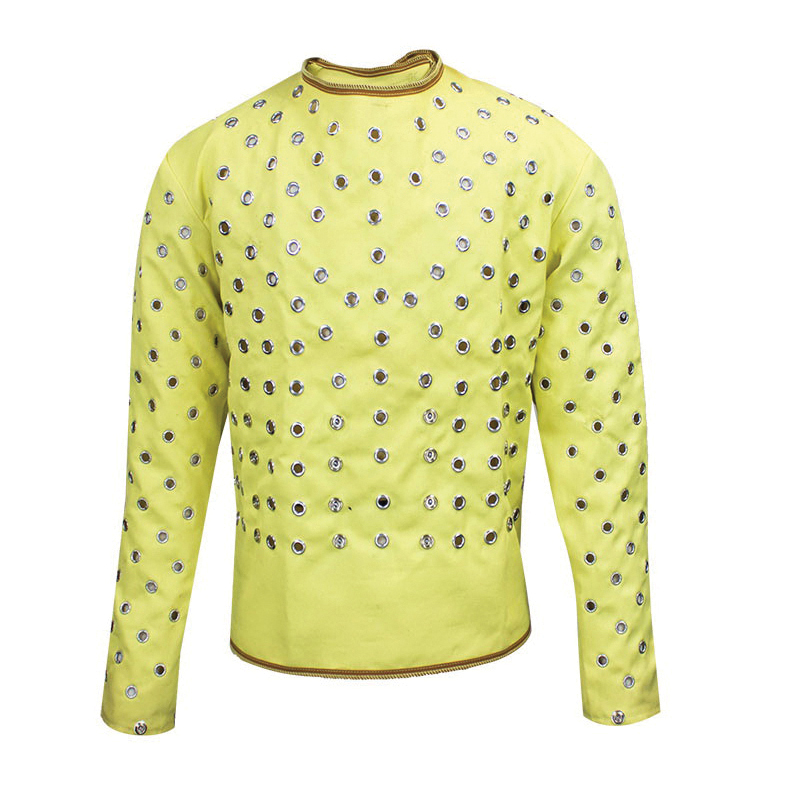 CutGuard C28KV3X36 Surgeon Style Coat, Yellow, Kevlar, Resists: Cut, Flame and Puncture, ASTM F1790-97, ANSI/ISEA 105 Abrasion Level 2, ANSI/ISEA 105 Cut Level 2, ANSI/ISEA 105 Puncture Level 5