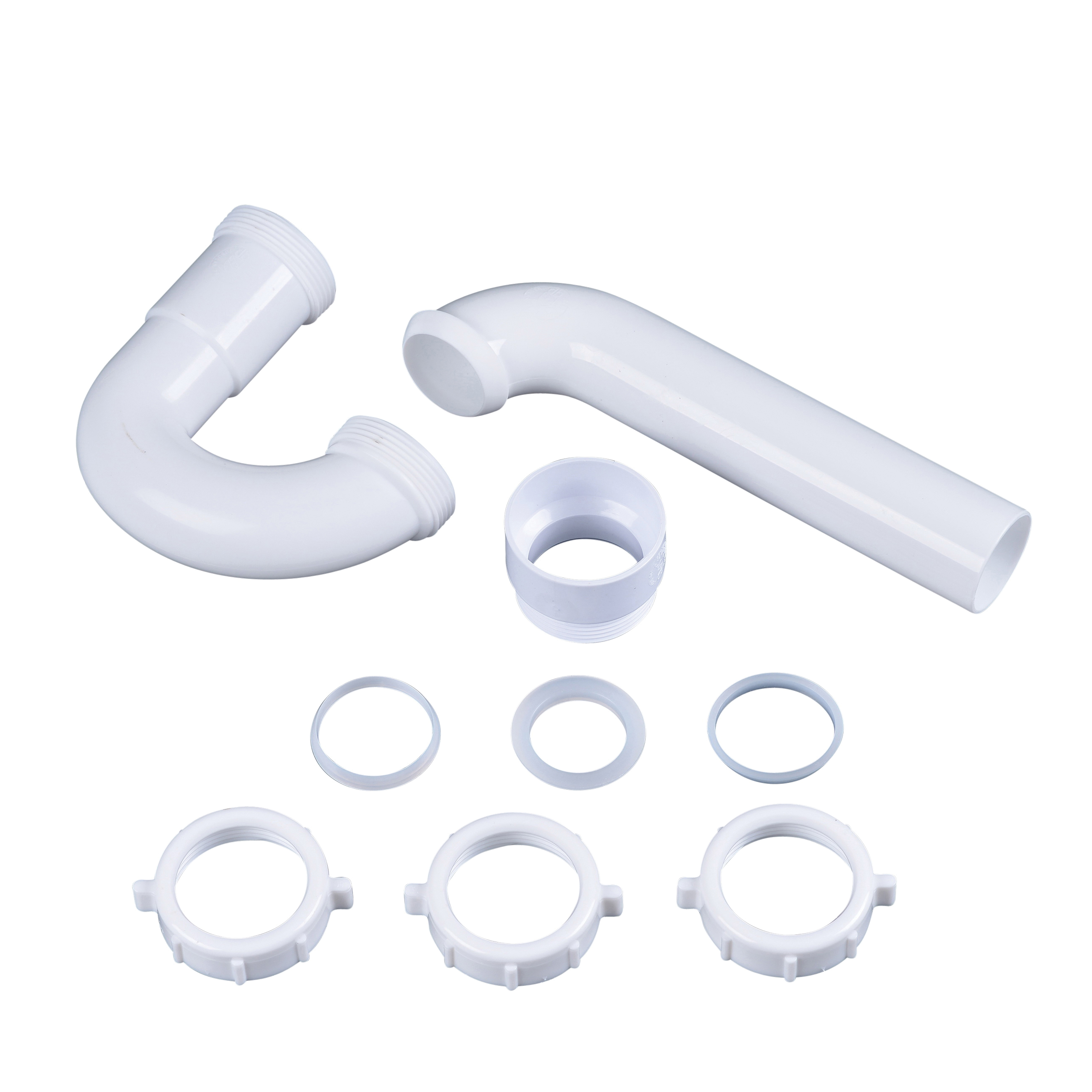 Dearborn P9703BG P-Trap, 1-1/2 in Nominal, Polypropylene, Ground Joint Connection, Import