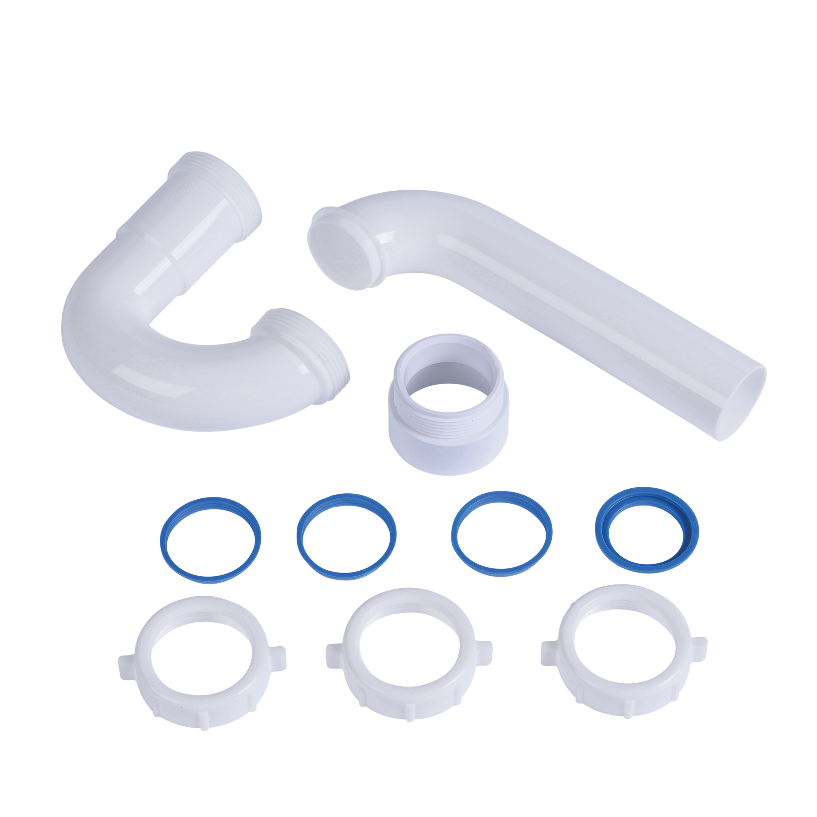 Dearborn P9703W P-Trap, 1-1/2 in Nominal, Polypropylene, Step Joint Connection, Import