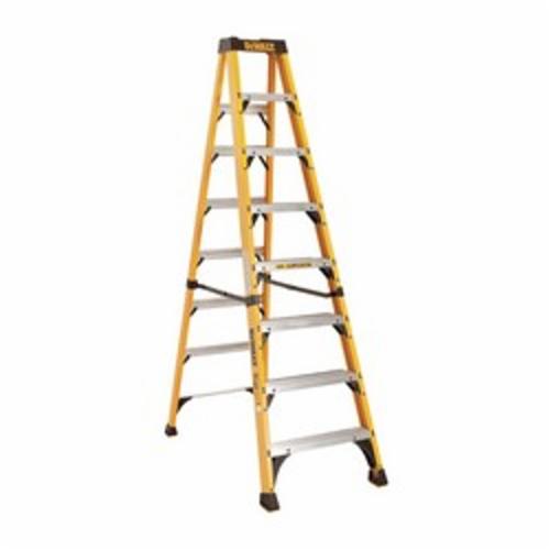 DeWALT by Louisville DXL3410-08 Type IAA Step Ladder, 8 ft H Ladder, 375 lb Load, Fiberglass, 7 Steps