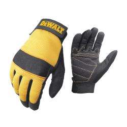 DeWALT by Radians DPG20M All Purpose Machine Washable Protective Gloves, Protective, Reinforced ToughGrip Thumb Style, M, Synthetic Leather Palm, Black, Streamlined Elastic Cuff, Resists: Abrasion and Water, Unlined Lining