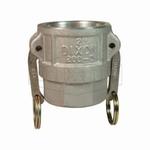 Dixon 100-D-AL Type D Cam and Groove Coupler, 1 in Nominal, Female Coupler x FNPT End Style, Aluminum, Domestic