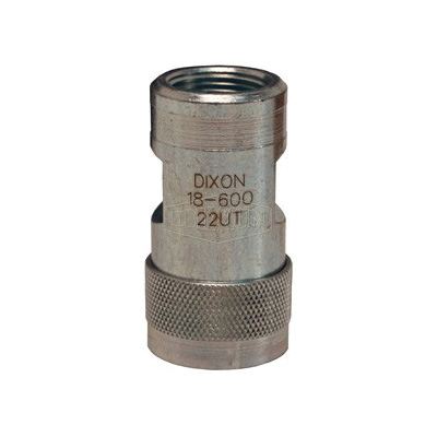 Dixon 2AGF2-PV Pioneer Agricultural Poppet Valve Coupling, 1/4-18 Nominal, FNPT, Steel, Domestic