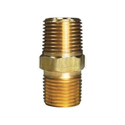 Dixon 3700606C Hex Nipple, 3/8 in x 1.41 in L, Brass, MNPT