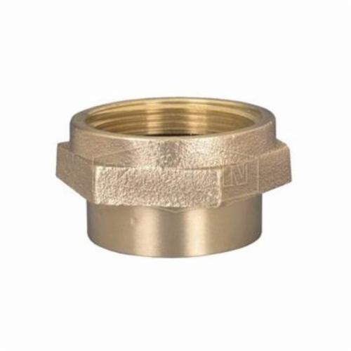 Dixon FFH2525F Double Hex Female Nipple, 2-1/2 in, Brass, FNPT x Female NST (NH), Domestic