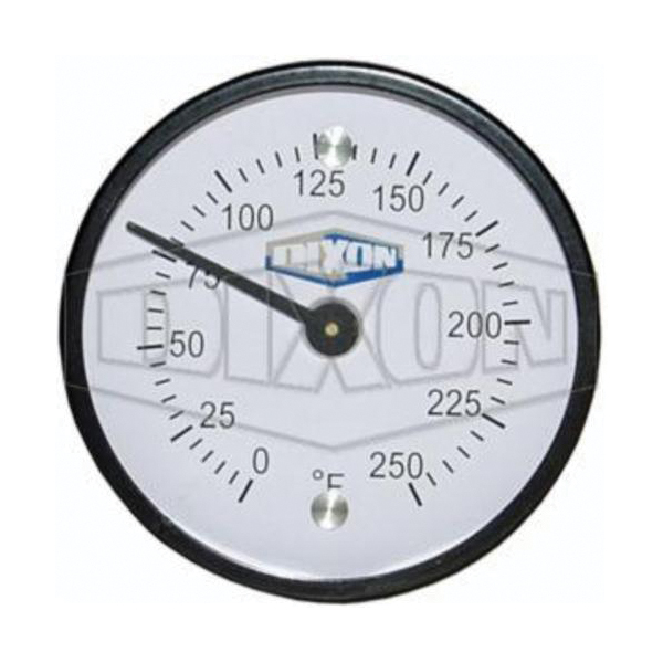 Dixon MT250 Surface Mount Magnetic Thermometer, 0 to 250 deg F, +/- 2%