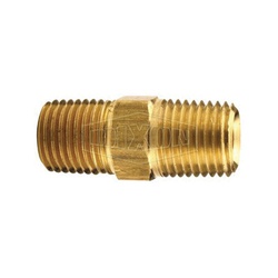 Dixon 3700808C Hex Nipple, 1/2 in x 1-13/16 in L, Brass, MNPTF, Domestic