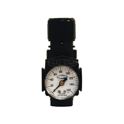 Norgren by Dixon Excelon R72G-2RG 1 Series Sub-Compact Regulator With GC620 Gauge, 1/4 in PTF, 70 scfm Flow Rate, 5 to 150 psi Pressure