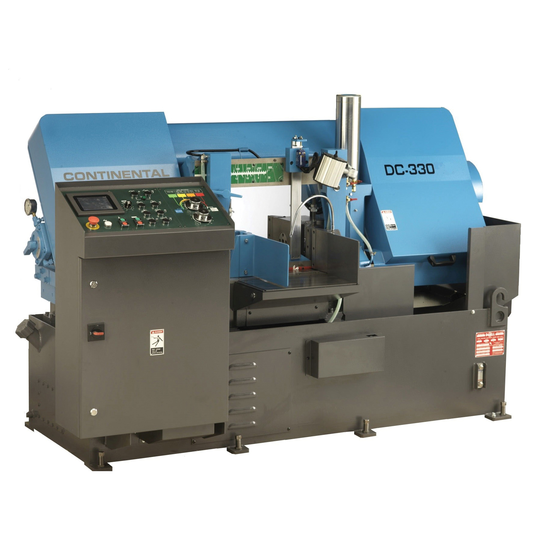 DoALL Continental Series DC-330SA Extreme High Production Horizontal Semi-Automatic Band Saw, 15-3/4 in W x 13 in H Rectangle, 13 in Round 90 deg Capacity, Variable Frequency Drive, 5 hp, 230 VAC, 3 Phase, 66 to 262 fpm Speed