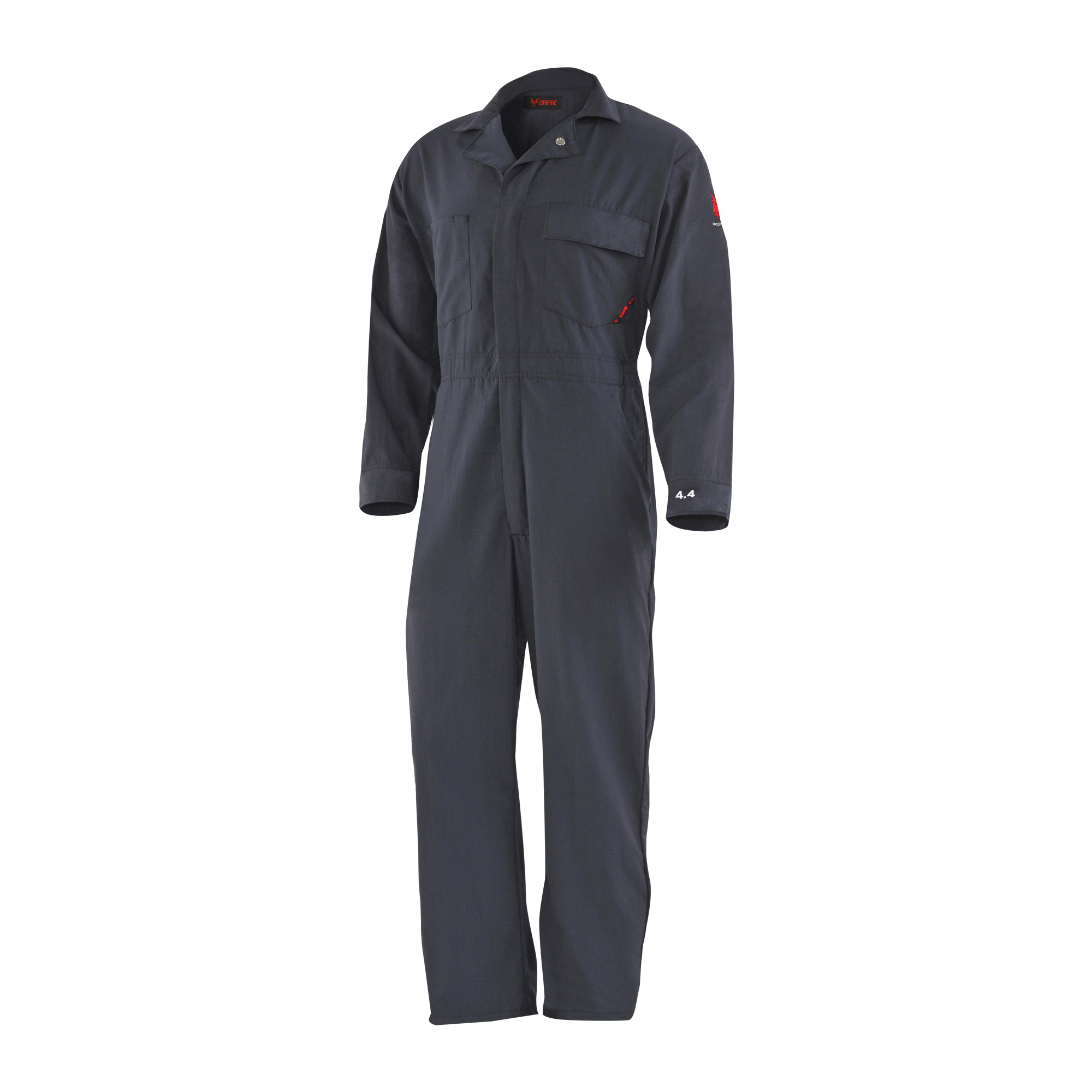 DRIFIRE DF2-450C-CA-NB-2X Coverall, 2XL, Navy Blue, Aramid/Conductive Fiber/Nylon/Viscose, 52 to 54 in Chest, 31 in L Inseam