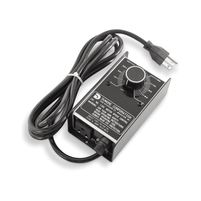 DUMORE 852-0033 Table Top Speed Control, For Use With 1, 6 Series Flexshaft Unit, 9, 10, 35 Series Hand Grinder and 16 Series Sensitive Drill Press, 115 VAC, 50/60 Hz. 5 Amps Input, 0 to 105 VDC, 3.5 A Output
