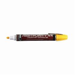 Dykem 44916 High Purity 44 Permanent Paint Marker, Medium Tip, Aluminum Barrel Container/Fiber Tip, Yellow