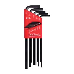 Eklind 10211 Hex-L Long Key Set, 11 Pieces, 0.05 to 0.25 in Hex, L-Handle Handle, Alloy Steel, Black Oxide