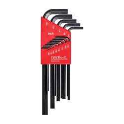 Eklind 10213 Hex-L Long Key Set, 13 Pieces, 0.05 to 0.375 in Hex, L-Handle Handle, ANSI B18.3, Alloy Steel, Black Oxide