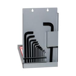 Eklind 10214 Hex-L Long Key Set With Metal Box, 14 Pieces, 0.05 to 0.5 in Hex, L-Handle Handle, ANSI B18.3, Alloy Steel, Black Oxide