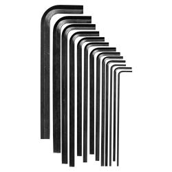Eklind 10311 Hex-L Long Key Set, 11 Pieces, 5/64 to 3/8 in Hex, Torx Drive, L-Handle Handle, ANSI B18.3, Black Oxide