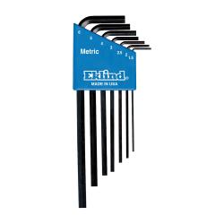 Eklind 10607 Hex-L Long Key Set With Holder, 7 Pieces, 1.5 to 6 mm Hex, Torx Drive, L-Handle Handle, Alloy Steel, Black Oxide