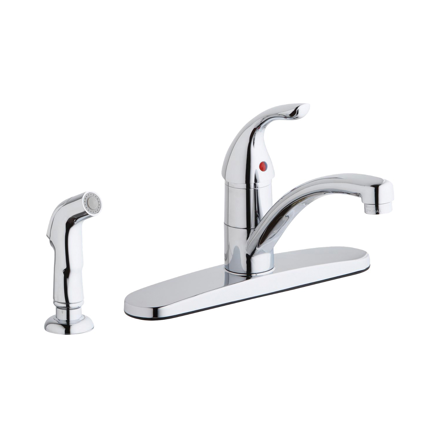 Elkay LK1001CR Kitchen Faucet, Everyday, 1.5 gpm Flow Rate, Swivel Spout, Polished Chrome, 1 Handle, 4 Faucet Holes, Import