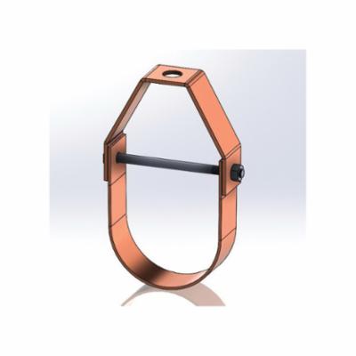 Empire 110CTI0050 Clevis Hanger, 1/2 in Pipe, 3/8 in Rod, 150 lb Load, Carbon Steel, Copper Epoxy Coated