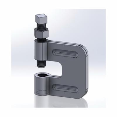 Empire 21LG0058 C-Clamp With Lock-Nut, 5/8-11 Rod, 550 lb Load, Carbon Steel, Electro-Galvanized