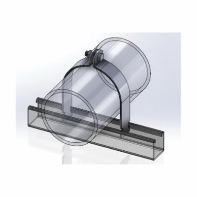 Empire 8200SS0050 Rigid IPS Assembled Strut Clamp, 1/2 in, 400 lb Load, T304 Stainless Steel